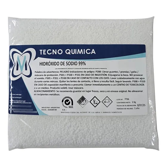 Hidróxido De Sodio - Soda Caustica 99% X 1 Kg - Para Jabon