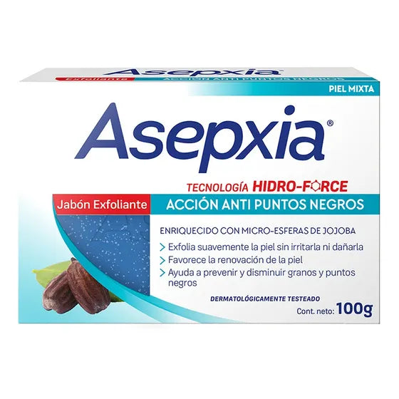 Asepxia Jabón Exfoliante Puntos Negros 100gr