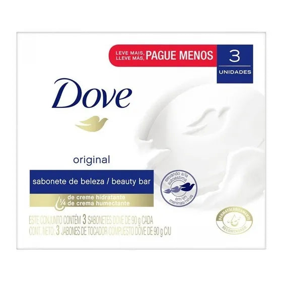 Dove Original Jabón En Barra Blanco 3x90g