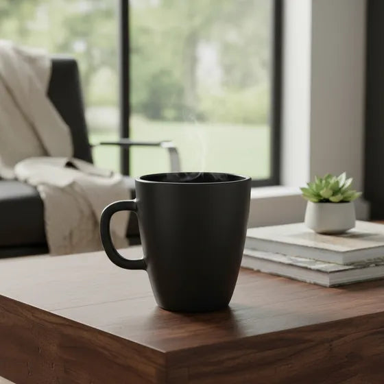 Taza Armonia Negra Durax Pack X 4 Vidrio Negra Armonia