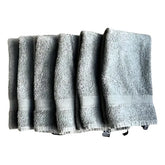 Pack X6 Toalla Mano 100% Algodón Franco Valente 400g 30x45cm Color Gris Oscuro