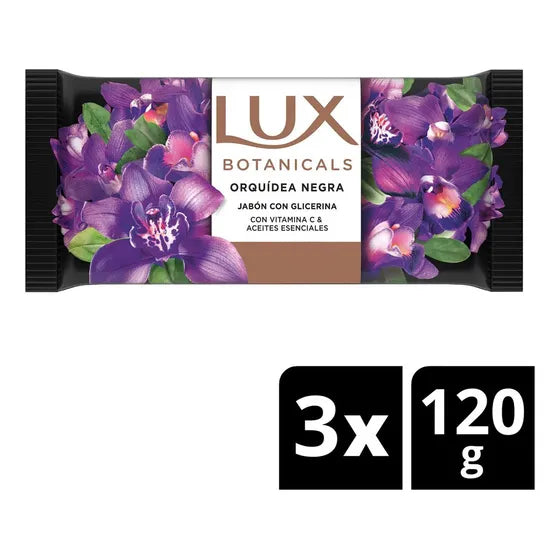 Jabón En Barra Lux Orquídea Negra X 3 120gr